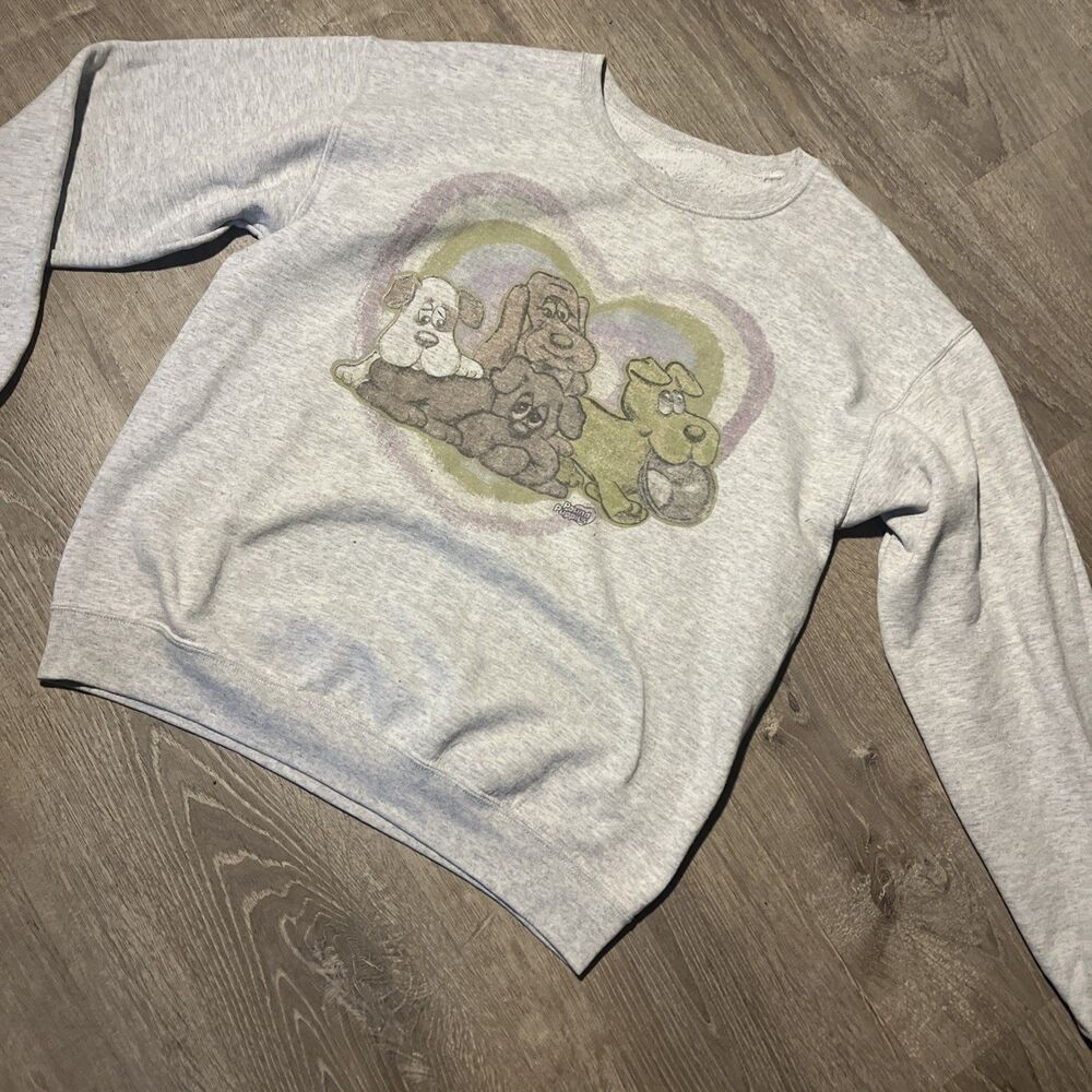 Vintage Graphic Pound Puppies Women’s Grey Sweatshirt Size S/M